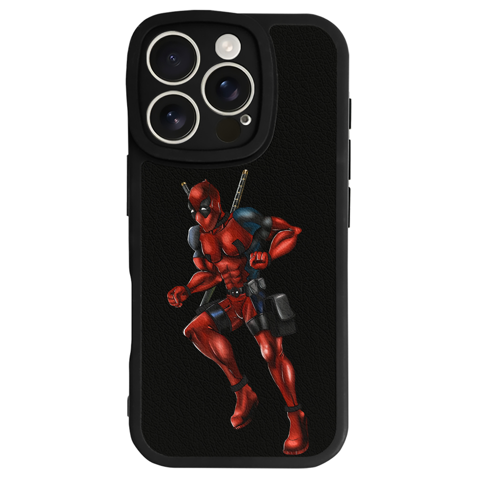 （画像用） Deadpool デッドプール 【iPhone 16シリーズ対応】シリコンスマホケース（レザー調） 材質：シリコン